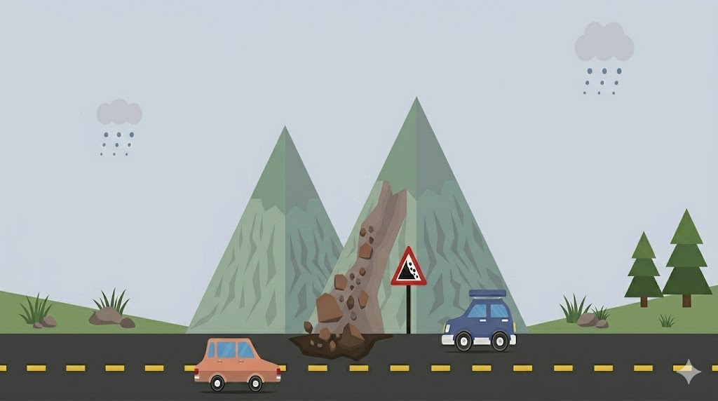Slope hazard illustration